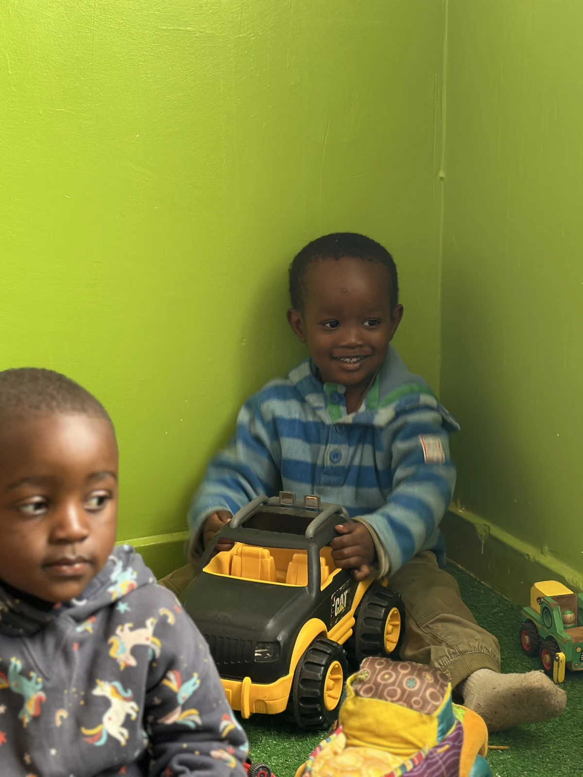 A thoughtful child looking towards the camera